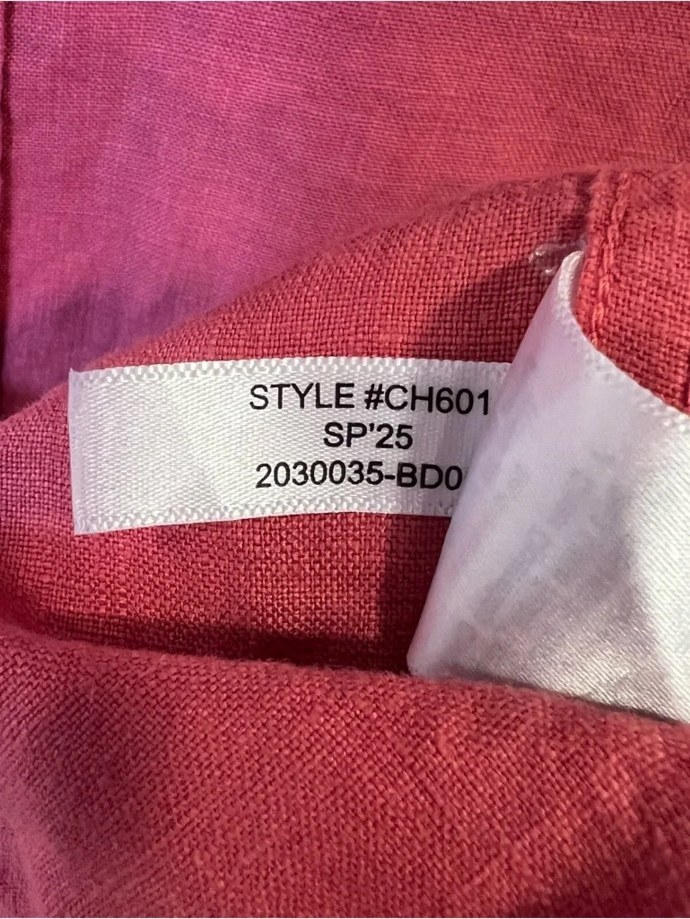 J. Crew Classic Fit Linen Button Front Shirt Red Size Medium NWT Spring Preppy